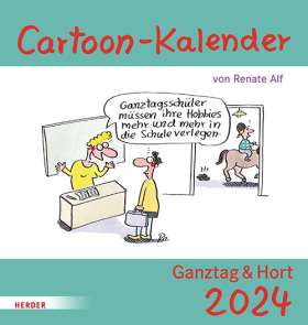 Cartoon-Kalender 2024. Ganztag und Hort