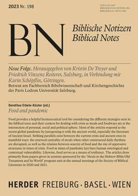 Food and Pandemic . Biblische Notizen Band 198