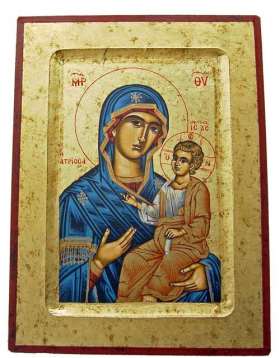 Griechische Ikone. Madonna mit Kind