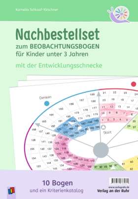 Nachbestellset zum Beobachtungsbogen für Kinder unter 3 Jahren. mit der Entwicklungsschnecke (10 Bogen und ein Kriterienkatalog) - aktualisierte, überarbeitete Ausgabe