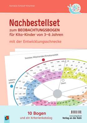 Nachbestellset zum Beobachtungsbogen für Kita-Kinder von 3–6 Jahren. mit der Entwicklungsschnecke (10 Bogen und ein Kriterienkatalog) - aktualisierte, überarbeitete Ausgabe
