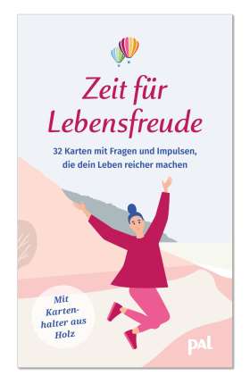 Zeit für Lebensfreude Kartenbox. 32 Karten mit Fragen und Impulsen, die dein Leben leichter machen