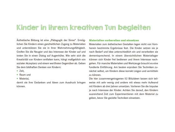 52 Blitzideen: Kreatives Gestalten. Entdeckungskiste – Praxisimpulse für Kitas und Schulkindbetreuung
