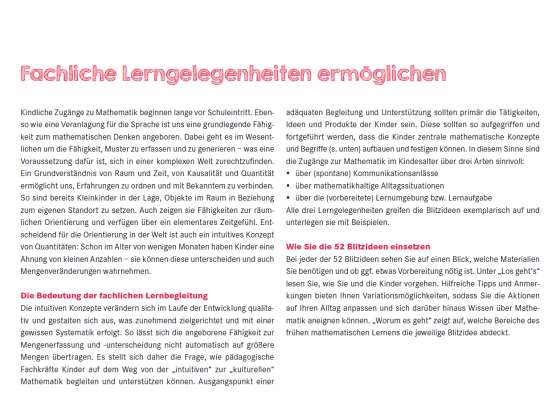 52 Blitzideen: Mathe. Entdeckungskiste – Praxisimpulse für Kitas und Schulkindbetreuung