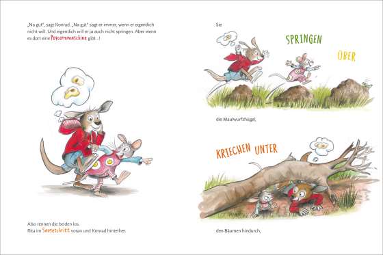 Konrad Känguru und Rita Rennmaus. Konrad hüpft zum Hauptgewinn. Starke Bücher, starke Kinder: Bewegungsfreude entdecken